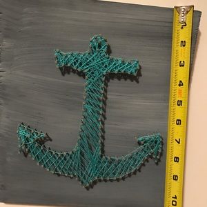Hand made string art anchor